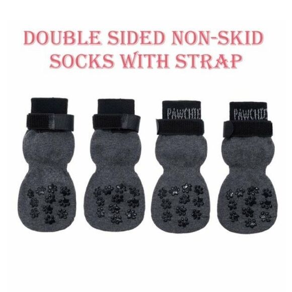 NWT PAWCHIE Dog Socks for Hardwood Floors Anti-Slip Traction Control Small - Picture 5 of 11